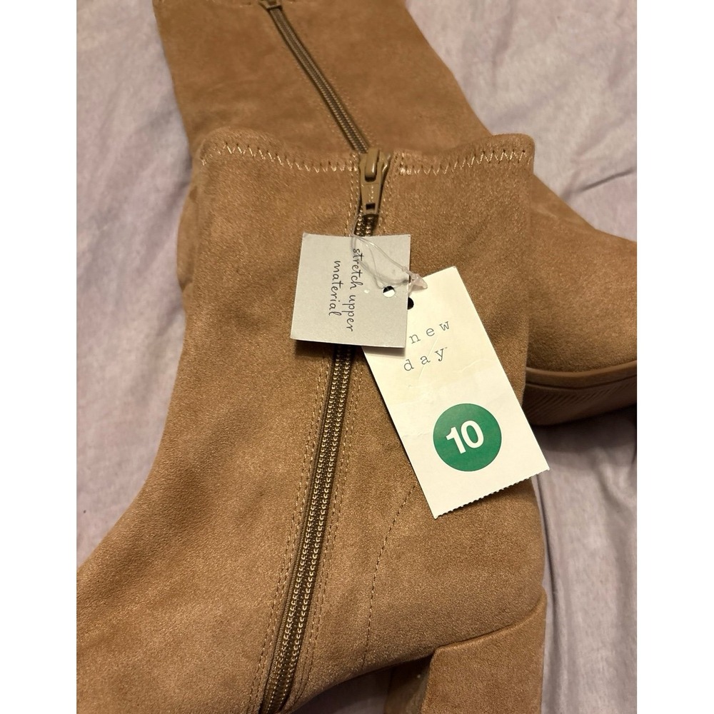NEW A New Day Women's‎ Chestnut Suede Pippa Stretch Heeled Ankle Boots, Size 10 - Picture 9 of 12